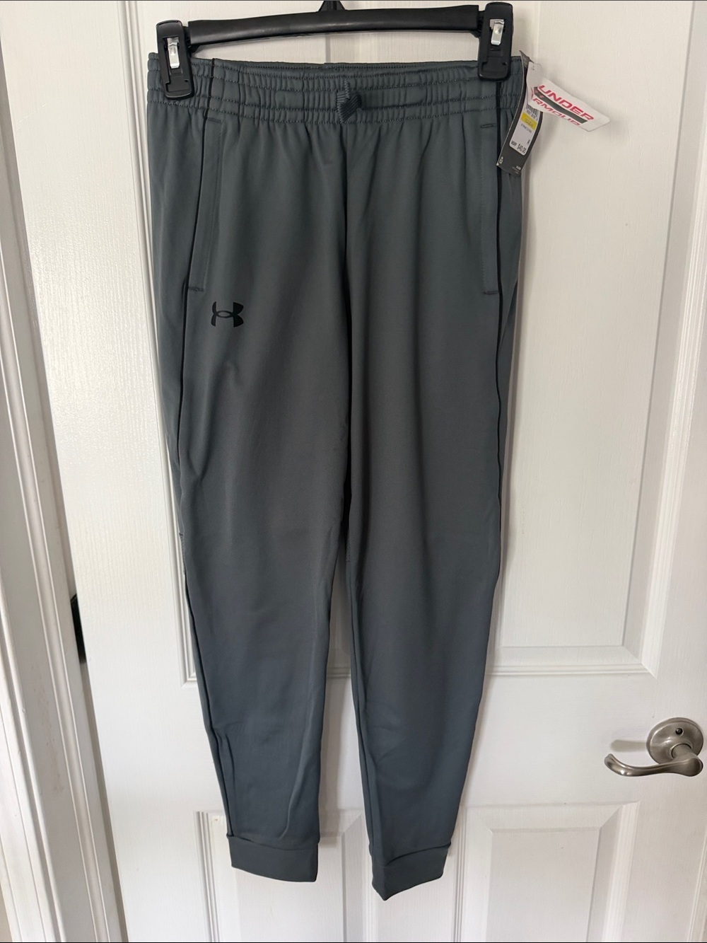 Under Armour Boy’s Charcoal Performance Joggers with Black stripe
